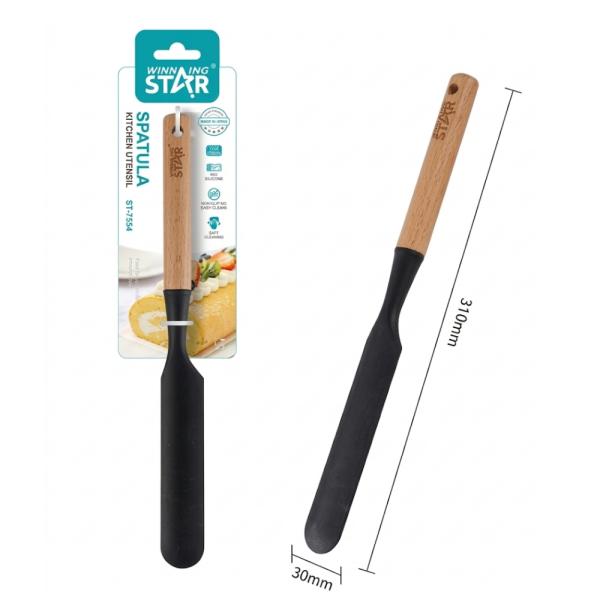 Utensilio de Cocina WINNINGSTAR ST-7554 Espátula Silicona/Nylon/Madera