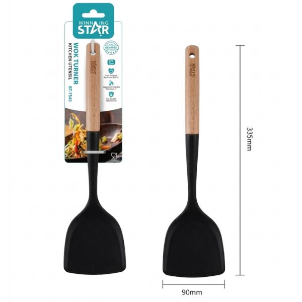 Espátula para Wok WINNINGSTAR ST-7545 Silicona/Nylon/Madera