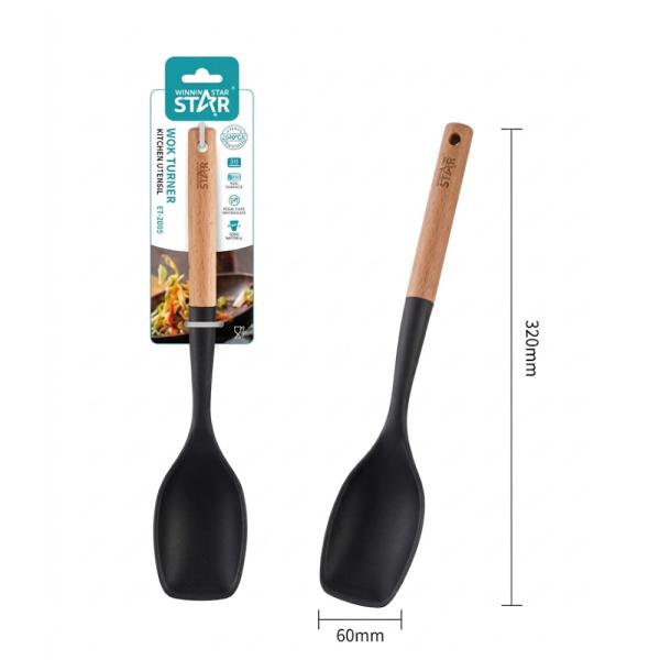 Espátula para Wok WINNINGSTAR ST-7550 Silicona/Nylon/Madera