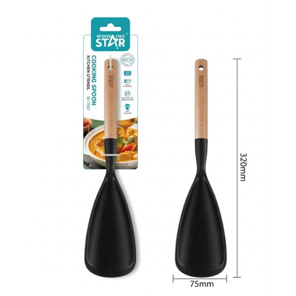 Utensilio de Cocina WINNINGSTAR ST-7557 Cuchara Silicona/Nylon/Madera