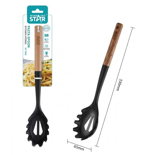 Cuchara para Pasta WINNINGSTAR ST-7552 Silicona/Nylon/Madera