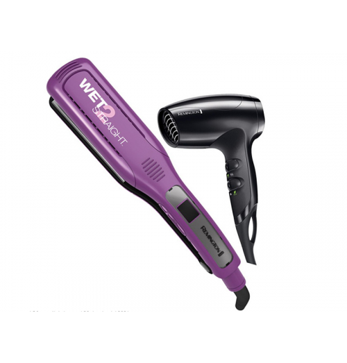 Combo Secador y Alisador Remington S8001-D5000 Cerámica + Iones