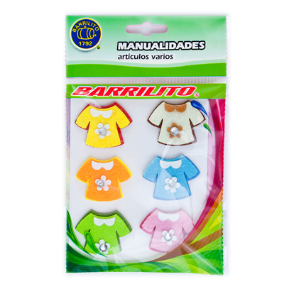 Calcomanías Barrilito FS090 Fieltro Ropa 6 Piezas