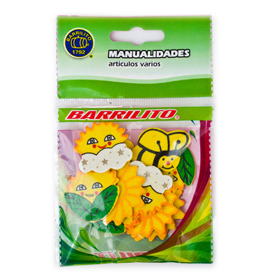 Calcomanías Barrilito WS003 Madera Flores/Abejas 10 Piezas