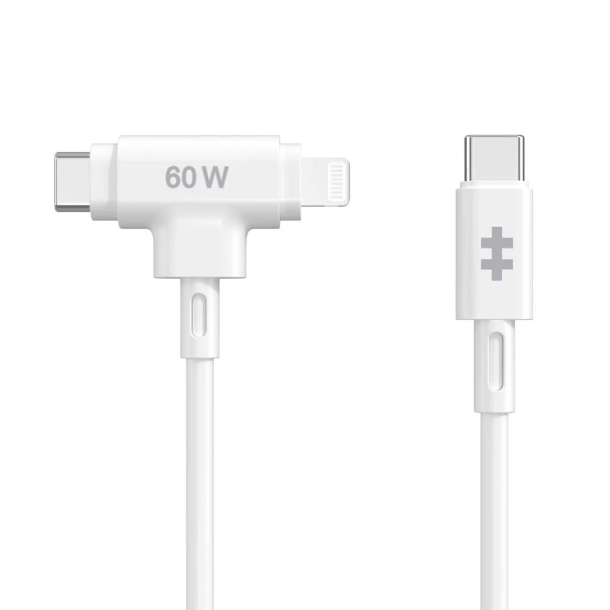 Cable Targus Hyper 2 en 1 60 W Blanco