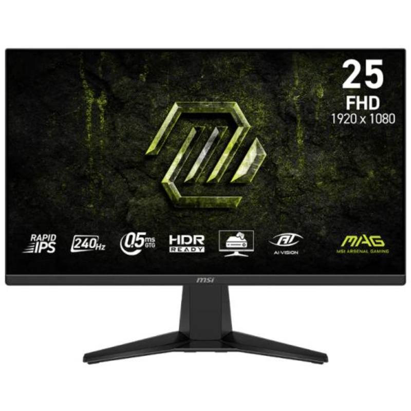MONITOR GAMING MSI 25 PULG MAG 255F X24 PLANA 1920X1080 FULL HD 240 HZ RAPID IPS AMD FREESYNC PREMIUM HDMI / DISPLAYPORT 9S6-3BC91M-001