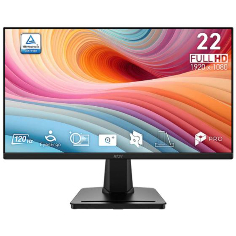 MONITOR MSI PRO MP225 E12VL 21.45 PULG FHD 1920X1080 120 HZ VA ADAPTIVE-SYNC / HDMI / VGA 9S6-3PE0CM-024