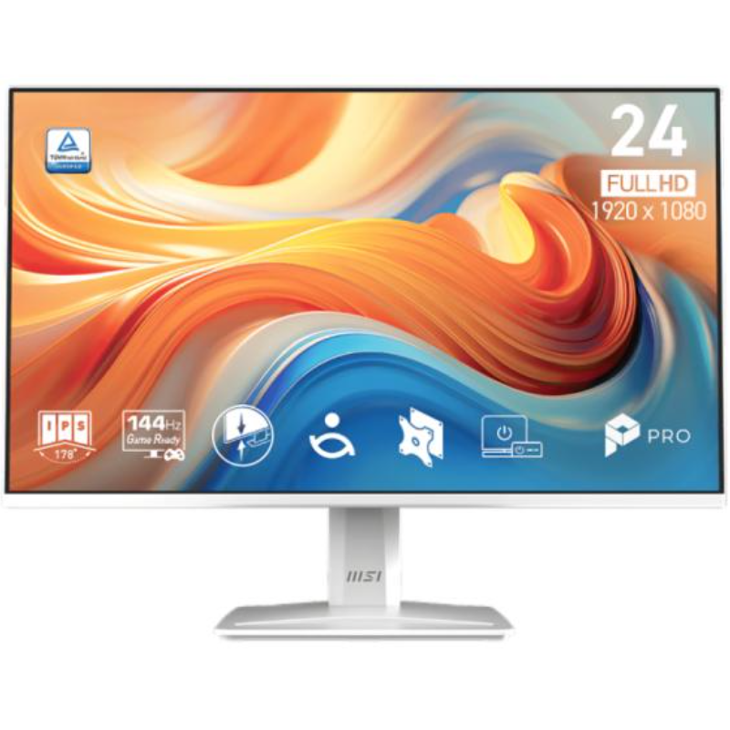 MONITOR MSI PRO MP243W E14 23.8 PULG PLANA 1080P 144HZ IPS FREESYNC HDMI / DISPLAYPORT 9S6-3PD1CT-032