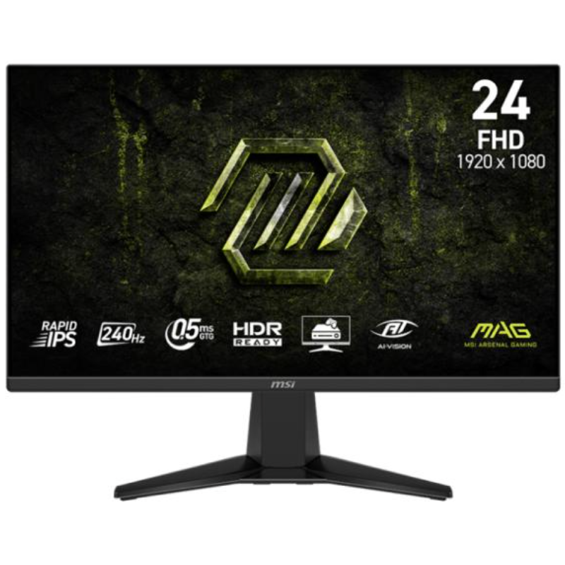 MONITOR GAMING MSI MAG 245F X24 24 PULG PLANA 1920X1080 240HZ IPS RÁPIDO FREESYNC PREMIUM DISPLAYPORT / HDMI 9S6-3BC81M-004