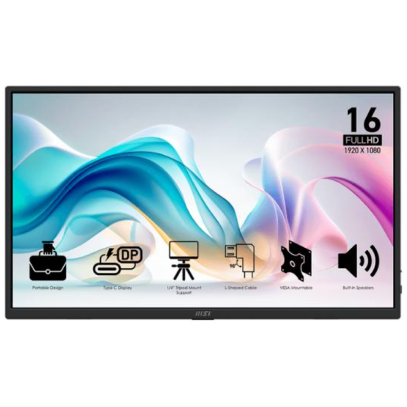 Monitor MSI Pro MP165 E6 15.6″ FHD 60Hz IPS