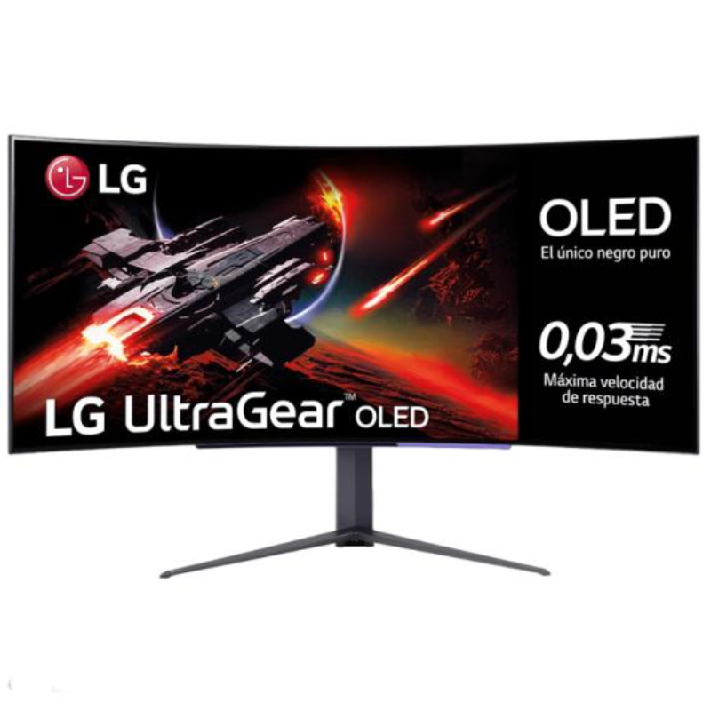 MONITOR LG 45 PULG 45GR95QE-B FHD IPS  3440 X1440 240HZ DP HDMI OLED CURVO