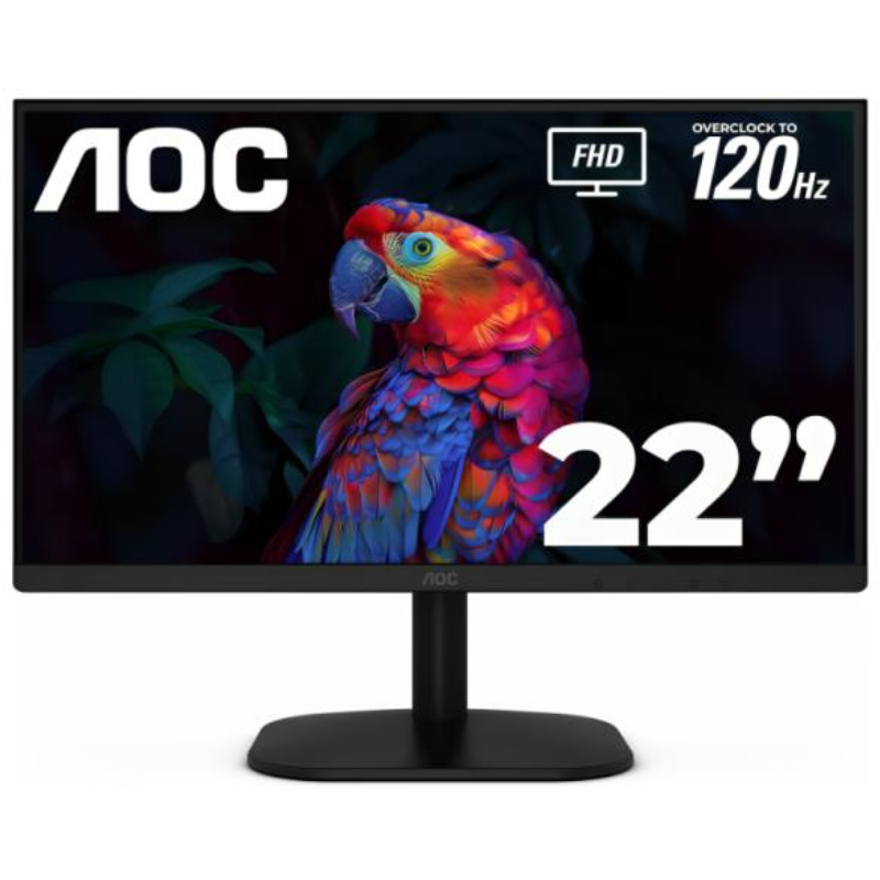 MONITOR AOC 22B35HM23 22 PULG PLANA FULL HD 1920 X 1080 120HZ LED ADAPTIVE SYNC HDMI / VGA / 3.5MM