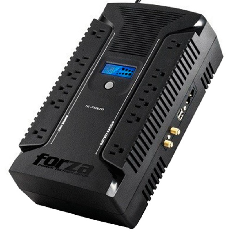 Forza - UPS - Línea interactiva - 450 vatios - 750 VA - AC 110/120 V - 12 NEMA 2 USB