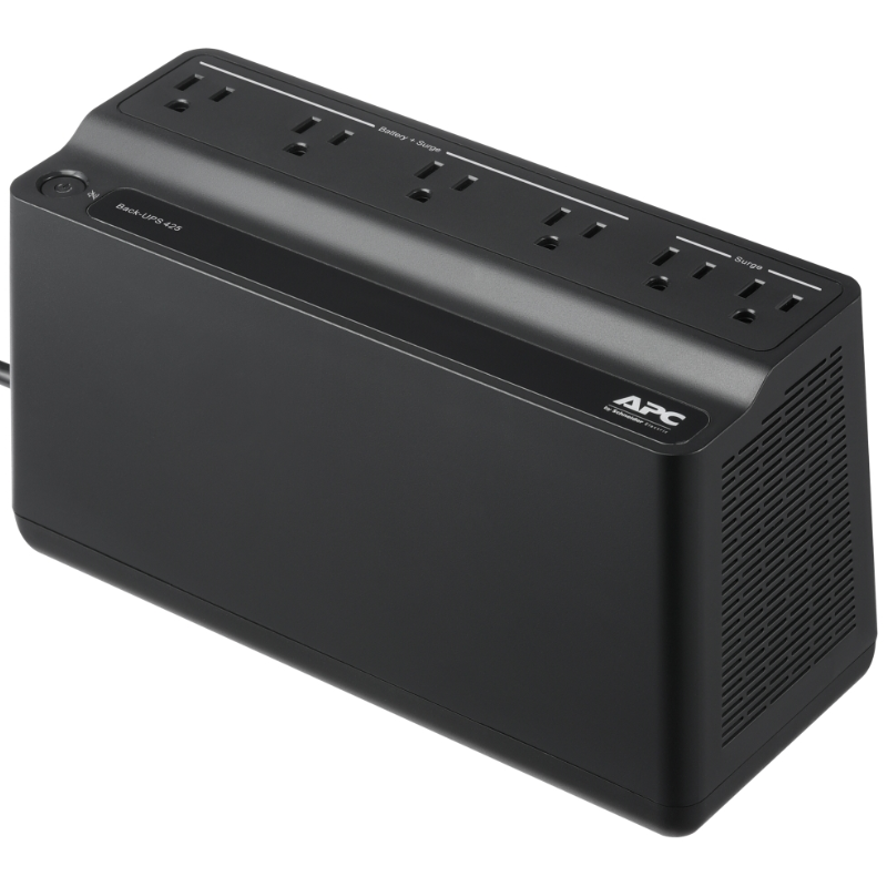 APC Back-UPS BE425M - UPS - CA 120 V - 255 vatios - 425 VA - 1 x baterías - conectores de salida: 6 - negro