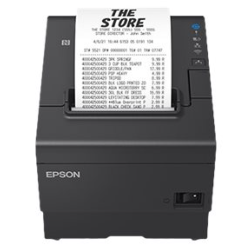 Epson OmniLink TM-T88VII - Impresora de recibos - línea térmica - Rollo (7,95 cm) - 180 ppp - hasta 500 mm/segundo - USB, LAN - cortador - negro