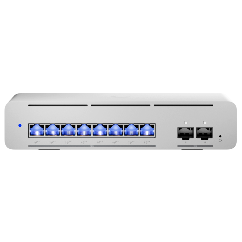 Switch Ubiquiti USW-Pro-XG-8-PoE 10 Puertos 10G POE++ 155 W Administrable L3 2 SFP+