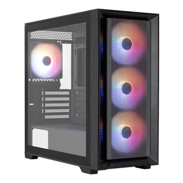 Gabinete para PC AeroCool Tern Mini V1 Mini Tower 4 Ventiladores RGB Negro