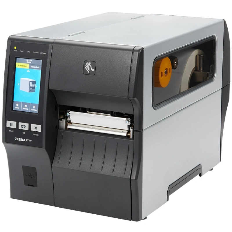 ZEBRA ZT411 TT Printer, 203 dpi, US Cord, Serial, USB, 10/100 Ethernet, Bluetooth 4.1/MFi, USB Host, EZPL