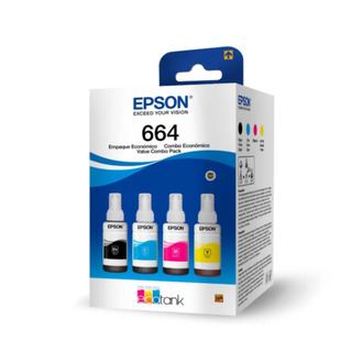 Tinta Epson T664 Pack x4 Kit CMYK