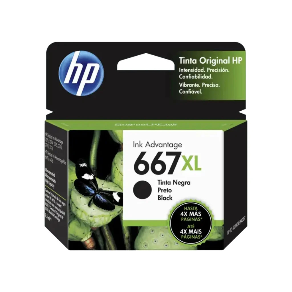 Tinta HP 667XL Cartucho Negro