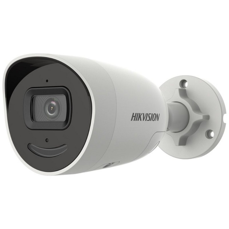 Hikvision 4MP Cámara de red mini bala fija AcuSense con luz estroboscópica y alarma audible - Audio bidireccional - 4 MP - Exterior - H.265+ - Focal fijo de 2.8 mm - 2688 × 1520 - WDR de 120 dB - IP67