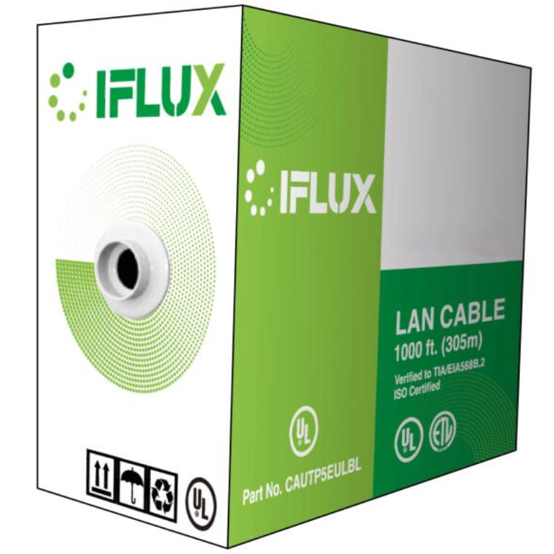 Cable de Red Iflux CAUTP6ULBL Cat6 UTP Cobre 305m 23AWG Azul