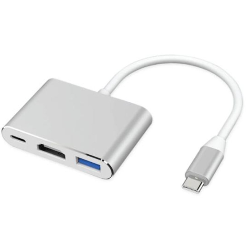 Hub USB-C AON 3 en 1 HDMI 4K USB-A USB-C