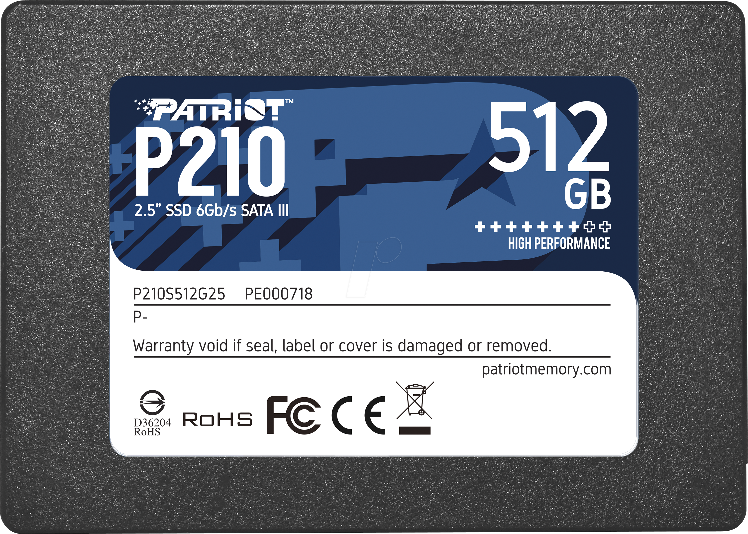 SSD Patriot P210 512 GB 2.5″ SATA 520MB/s