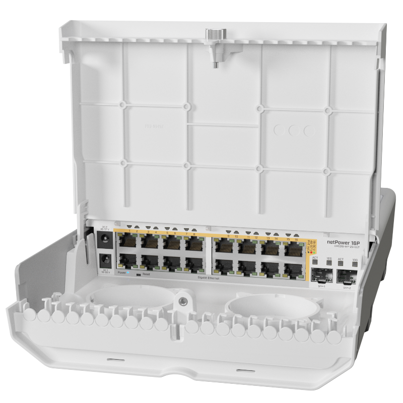 Switch MikroTik netPower 16P 16 Puertos POE 2 SFP+