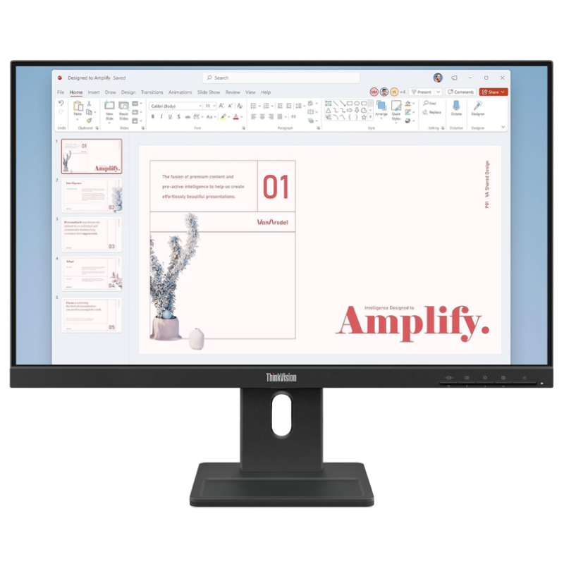 Lenovo ThinkVision E24-40 - 23.8" - 1920 x 1080 - DisplayPort / HDMI / VGA - 3-year limited warranty