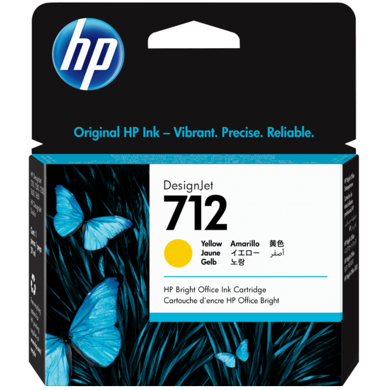 Tinta HP 712 Cartucho Amarillo 29ml