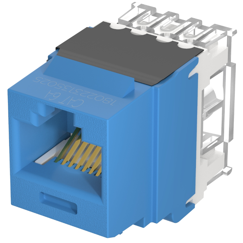 Conector RJ45 Panduit NK Jack Cat6A UTP Azul