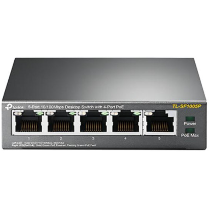 Switch TP-Link TL-SF1005P 5 Puertos Fast Ethernet POE+ 67 W No Administrable