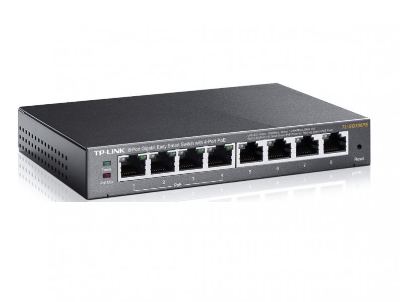 Switch TP-Link TL-SG108PE 8 Puertos Gigabit POE+ 55 W Administrable