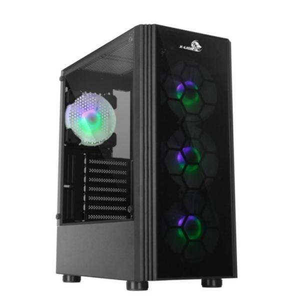 Gabinete PC X-LION HF-620 Gaming Mid Tower Vidrio Templado