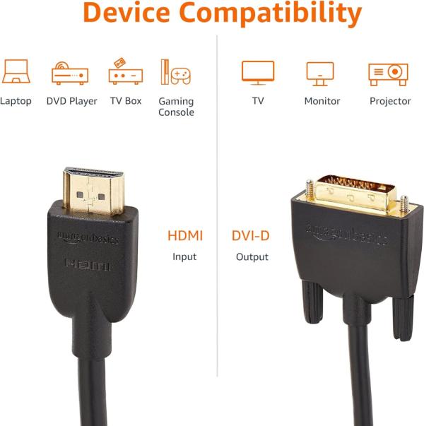 Cable AV Amazon Basics HDMI a DVI FHD 1.8m