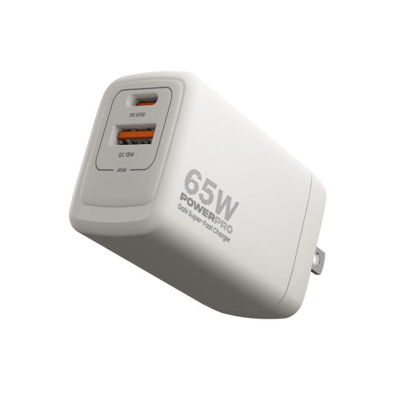 Cargador de Pared Unno PowerPro USB-A + USB-C 65 W GaN