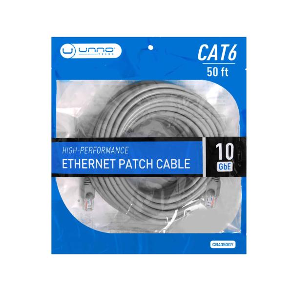 Cable de Red Unno Tekno Patch Cord Cat6 50ft