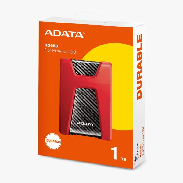 Disco Externo ADATA HD650 1 TB Rojo
