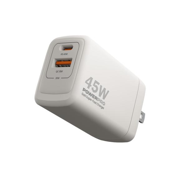 Cargador de Pared Unno PowerPro USB-A + USB-C 45 W GaN