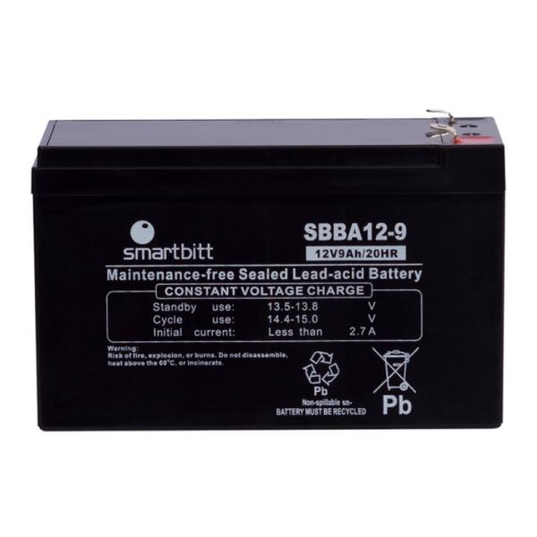 Repuesto UPS SmartBitt SBBA12-9 12 V 9 Ah Plomo-Ácido Sellada