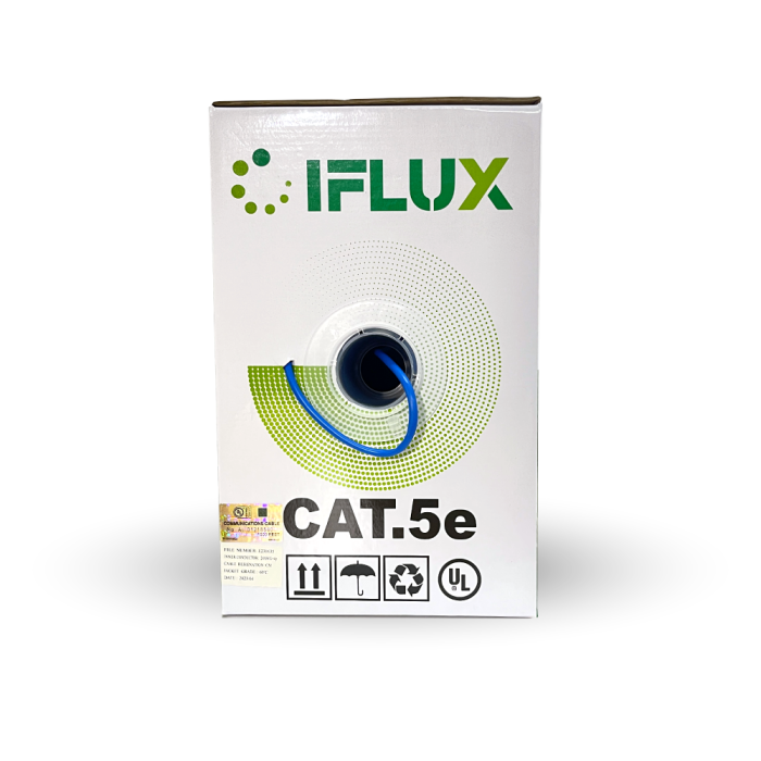 Cable de Red Iflux CAUTP5EULBL Cat5e UTP Cobre 305m 24AWG Azul