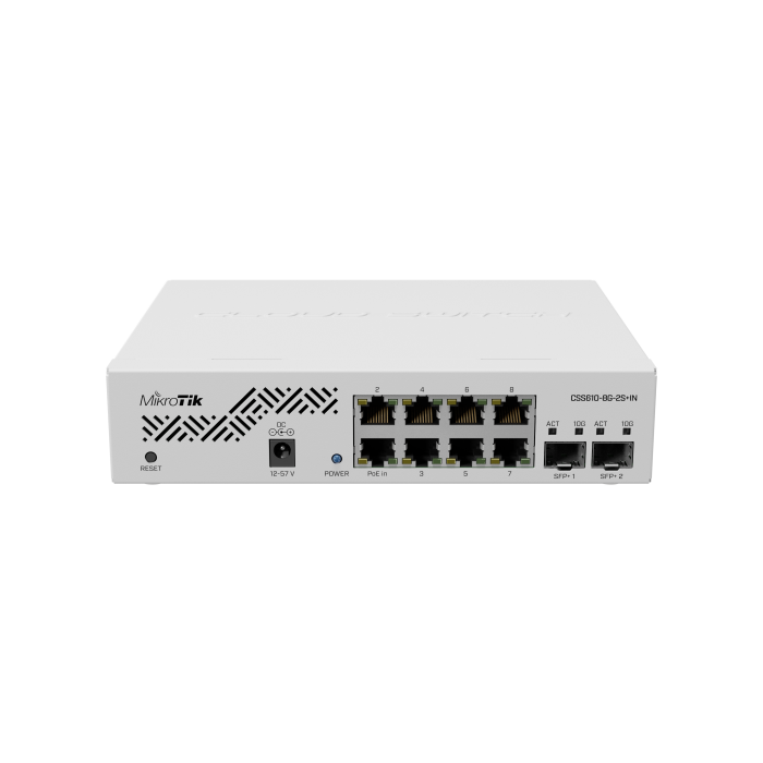 Switch MikroTik CSS610-8G-2S+IN 8 Puertos Gigabit Administrable 2 SFP+