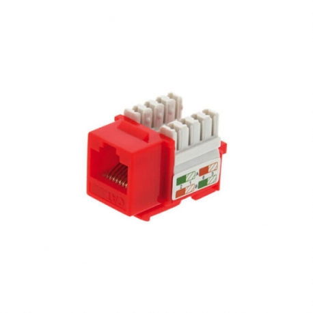 Conector RJ45 CBL MK6-03R Jack Cat6 UTP 110 IDC Rojo