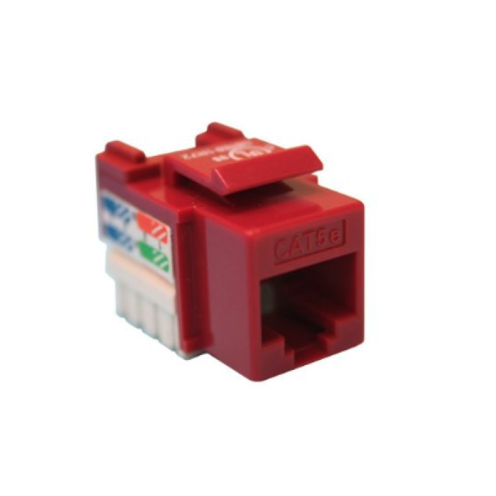 Conector RJ45 Cablix MKE-01R Jack Cat5e UTP 110 IDC 90° Rojo