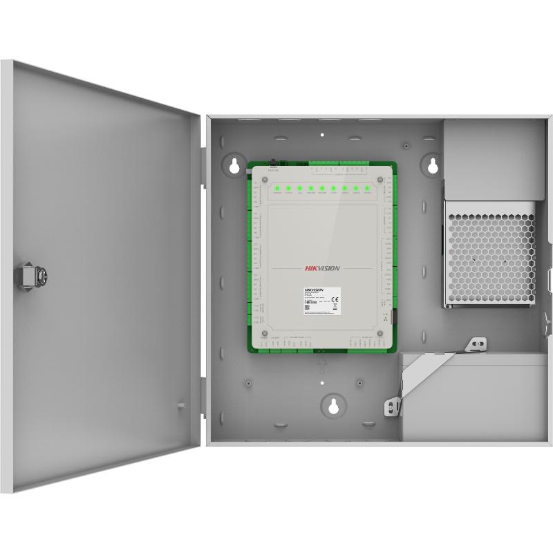 Controlador de acceso de 2 puertas en la nube con soporte para 4 lectores y gabinete incluido
