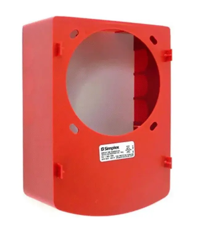 Faldón de altavoz con luz estroboscópica, montaje de pared, color rojo.