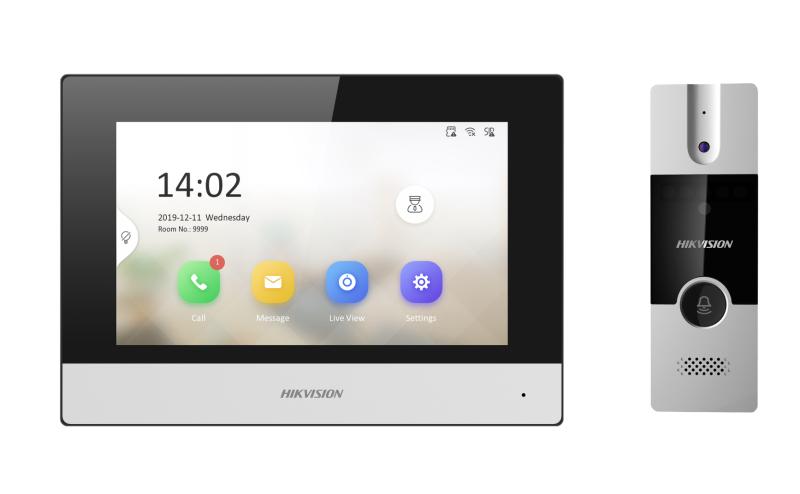Kit de videoportero híbrido 4 hilos con llamada a app y monitor Wi-Fi/LAN