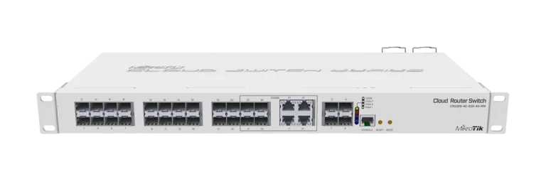 Switch MikroTik de 20 SFP + 4 SFP+ con fuente dual, rack 1U