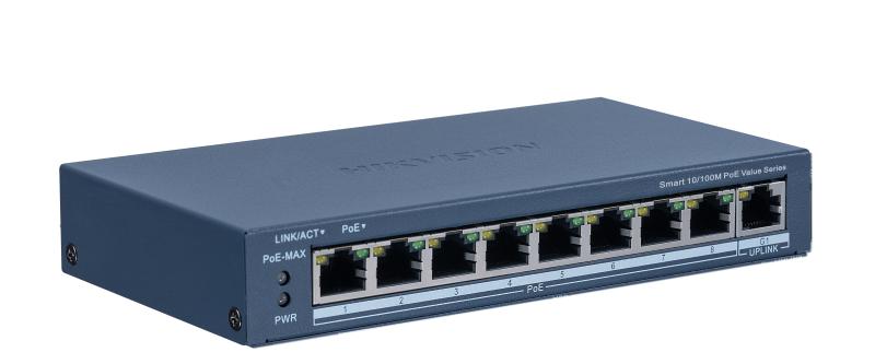 Switch PoE administrable de 8 puertos 10/100 con uplink Gigabit